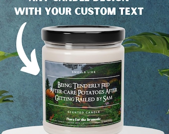 Vela de soja perfumada con temática de cultura pop traviesa personalizada, velas sexys y divertidas de ficción (no aptas para el trabajo) Regalos para él o ella, divertido regalo de fanfic para lectores Personalizado