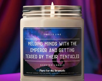 Smells Like Melding Minds with the Emperor and getting Teased by Their Tentacles Scented Soy Candle | BG3 Baldur's Gate inspired merch