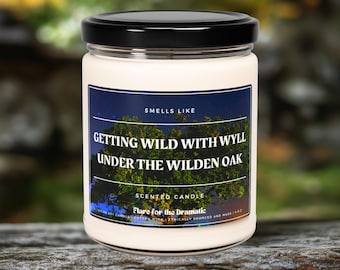 Smells Like Getting Wild with Wyll under the Wilden Oak scented candle | Fictional Men, BG3 gifts merch, funny gamer candles