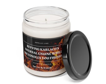 Revving Karlachs Infernal Engine while She Fondles You Fireside Scented Soy Candle  | Fictional Men, BG3 Astarion merch