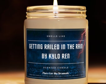Smells Like Getting Railed in the Rain by Kylo Ren Scented Candle | Fictional Men Candles, Funny Gift for her, Adam Driver gifts, Reylo
