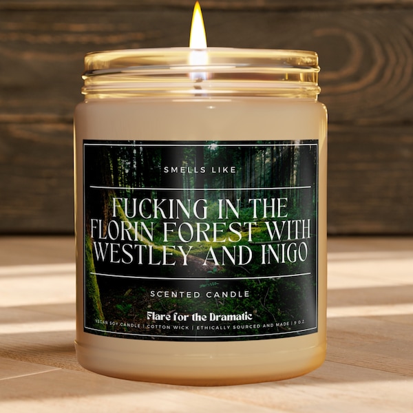 Smells Like Fucking in the Florin Forest with Westley and Inigo Scented Candle, Fictional Men Merch Candles, Princess Bride Gift Naughty