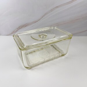 Vintage Clear Glasbake Lidded Refrigerator Dish