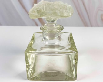Vintage Puthod Cristalli Rose Lead Crystal Perfume Bottle