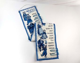 Vintage Dutch "What Do I Need" Grocery List Wall Hanging
