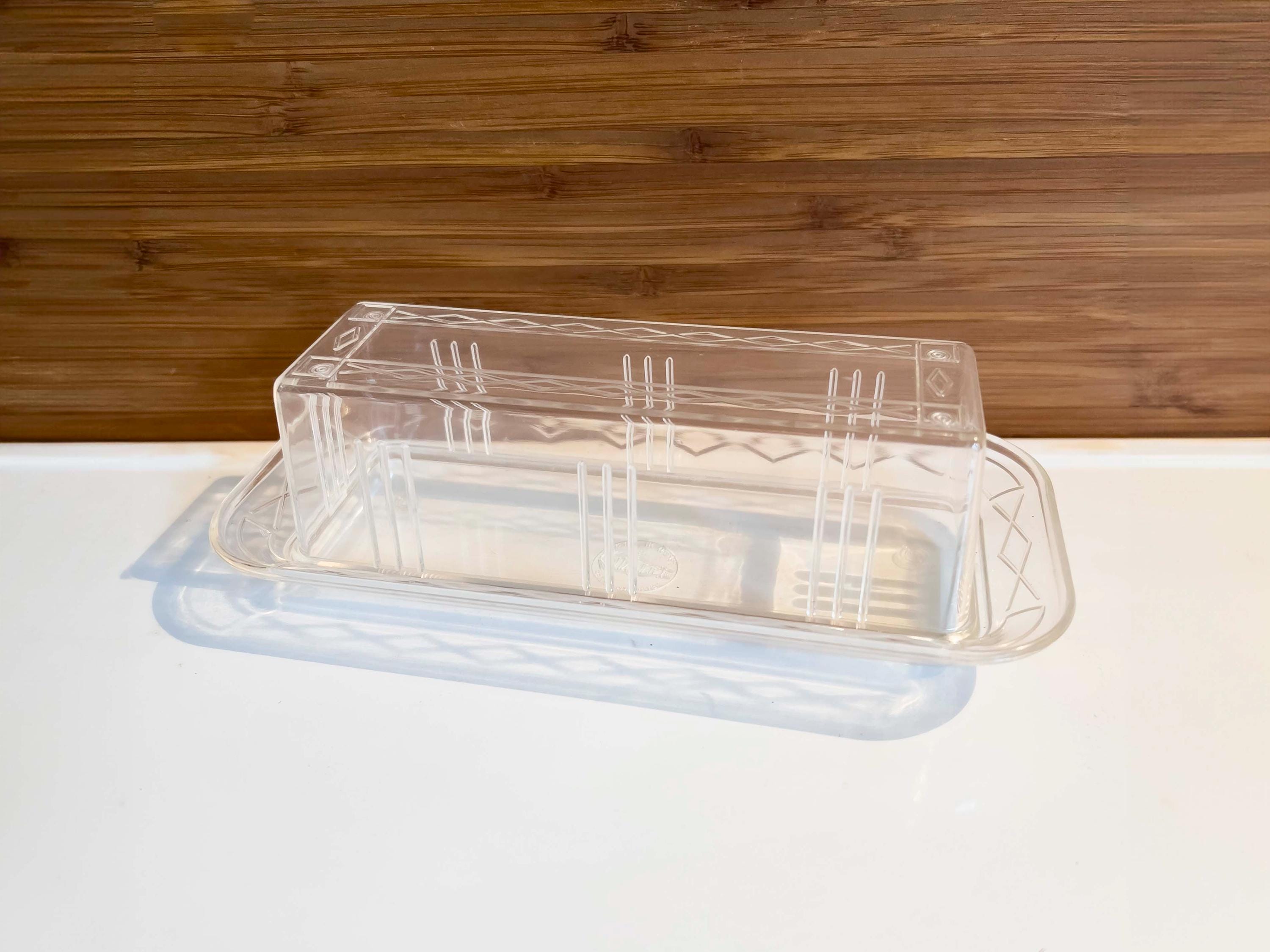 American Cut Lead Crystal Round Covered Butter