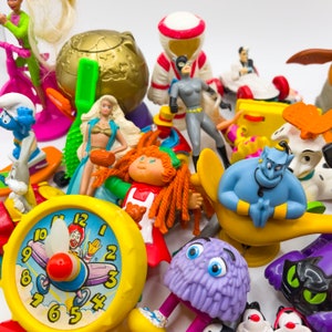 Mystery Bag of Vintage Kids’ Meal Toys – 80s, 90s & 00s Nostalgia – Set of 5 Wrapped Surprises! - Perfect Gift Idea!