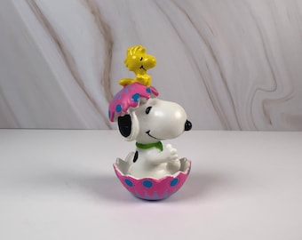 Vintage Peanuts Snoopy & Woodstock Easter Figurine