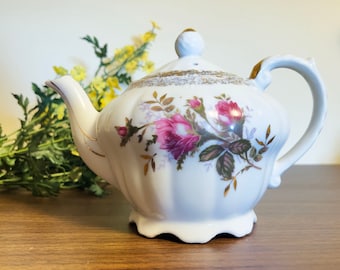 Mid-Century Musical Teapot, Vintage Tilso Useable Music Box Teapot, Unique Vintage Gift Ideas, Gifts for Her, Collectible Japan Teapots