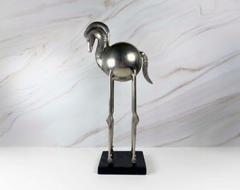 Vintage Mid-Century Bertil Bernhardt Fat Horse Metal Sculpture