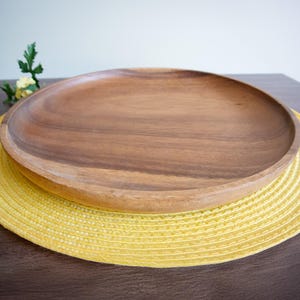 Mid-Century Monkey Pod Serving Platter, Wooden Phillipines MCM 12&quot; Serving Tray, Vintage Hostess Gifts, Mid-Century Modern Home Decor