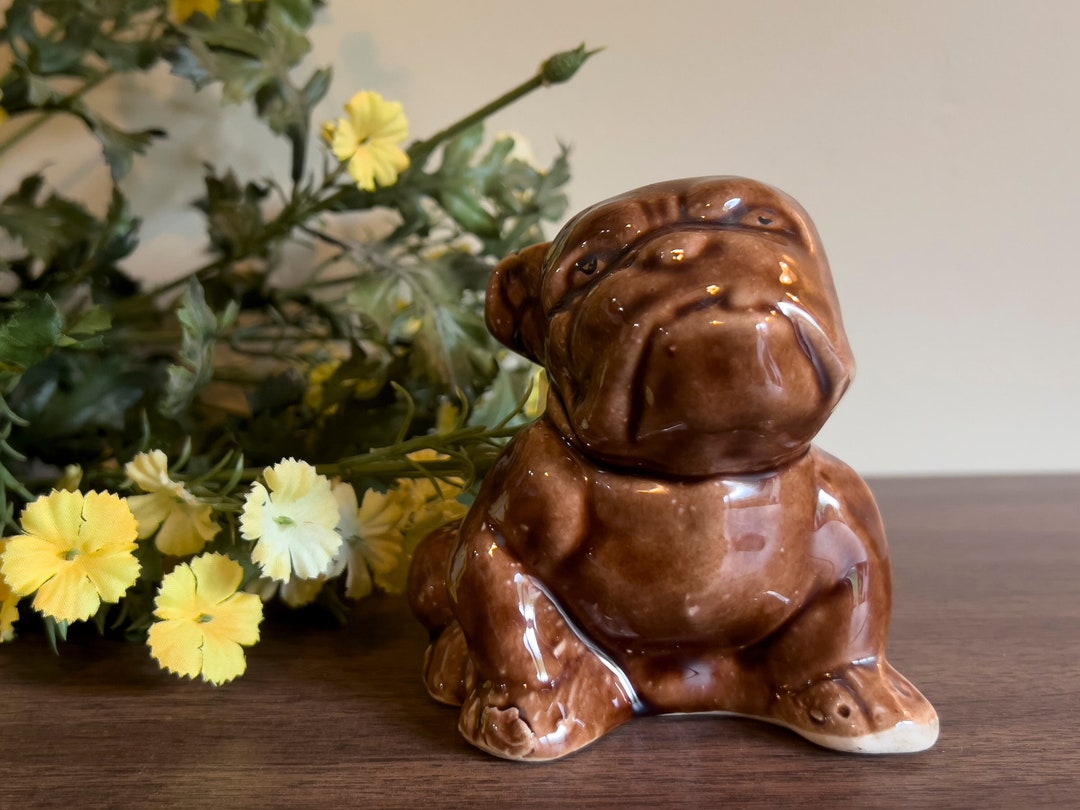 Vintage 1940s Bulldog Ceramic Planter, Vintage Morton Pottery Bug Vase ...