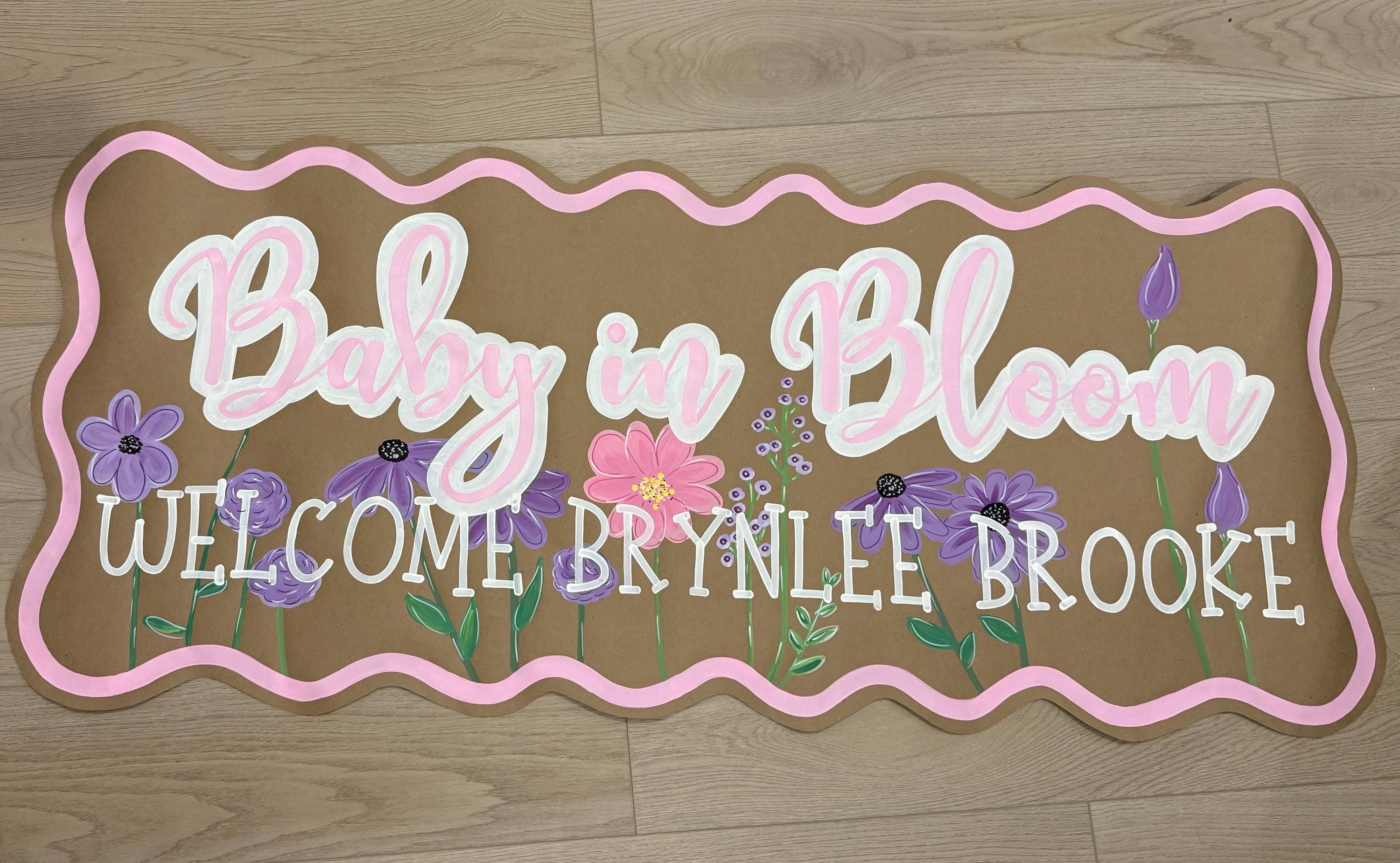 Floral Banner for Birthday Party Decor Ideas Banner Canva Template ...