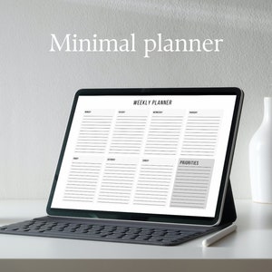 Minimalistic weekly planner template - GreytDay