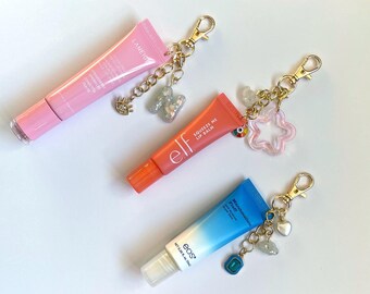 Lip Balm Keychain with Charms