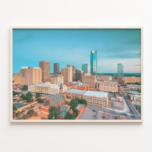 Oklahoma City Bunter Plakat-Druck, Oklahoma City Fotokunst, Oklahoma City Decor, Reise-Druck, Oklahoma City Straßenkarte Poster, C18-655