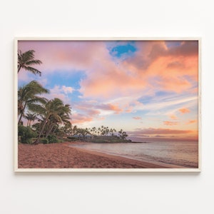 Maui Colorful Poster Print, Maui Photo Wall Art, Maui Wall Decor, Maui Travel Print, Maui Street Map Poster, City Map, C18-465