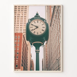 Clock Colorful Poster Print, Clock Photo Wall Art, Wall Art Boho Decor, Colorful Wall Art, Photography Poster Print, C18-102