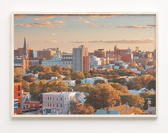Portland Maine Skyline Art Print: Colorful Cityscape Wall Decor