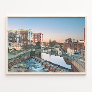 Greenville Bunt Posterdruck Horizontal, Greenville Foto Wandkunst, Greenville Wand-Dekor, Reise-Druck, Straßenkarte Poster, C18-449