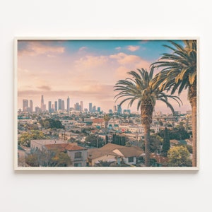 Los Angeles Colorful Poster Print, Los Angeles Photo Art, Los Angeles Wall Decor, Travel Print, Los Angeles Street Map Poster, C18-500