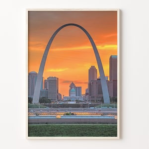 St Louis Bunter Plakat-Druck, St Louis Foto-Wand-Kunst, St Louis Dekor, St Louis Reise-Druck, St Louis Straßenkarte Plakat, C18-914