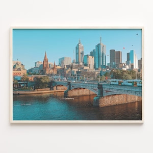 Melbourne Colorful Poster Print Australia, Melbourne Photo Art, Melbourne Decor, Melbourne Travel Print, C18-705