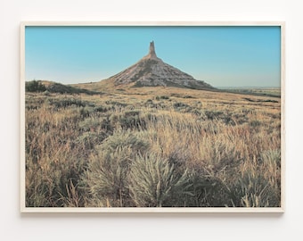 Nebraska Landscape Photo Print: Chimney Rock Wall Art