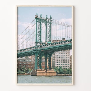 Manhattan Bridge Bunt Poster Druck, Manhattan Brücke Fotokunst, Manhattan Brücke Dekor, Reise-Druck, Straßenkarte Plakat, C18-761