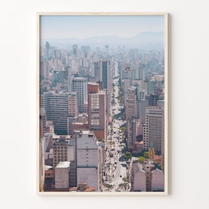 São Paulo Bunt Posterdruck, Sao Paulo Fotokunst, Sao Paulo Dekor, Sao Paulo Reise Druck, Stadt Karte, C18-151