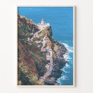 Azores Colorful Poster Print, Azores Photo Wall Art, Azores Wall Decor, Azores Travel Print, City Map, Azores Street Map Poster, C18-16