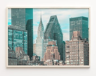 East River Roosevelt Island Print: Colorful NYC Skyline Art