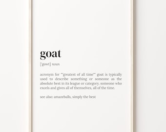 Goat Definition Print: Dictionary Wall Art