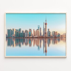 Shanghai Colorful Poster Print, Shanghai Photo Art, Shanghai Wall Decor, Shanghai Travel Print, Shanghai Street Map Poster, C18-592