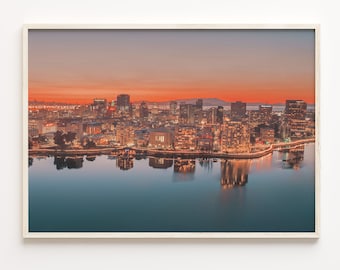Oakland Skyline Poster Print: Colorful Cityscape Wall Art