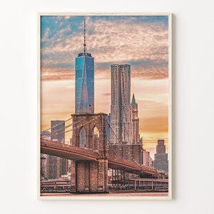 New York City Colorful Poster Print, New York Photo Wall Art, New York Wall Decor, New York Street Map Poster, C18-176