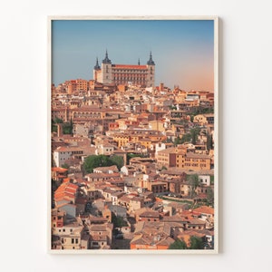 Toledo Spanien Bunt Poster Druck, Toledo Spanien Fotokunst, Dekor, Toledo Spanien Reisedruck, Stadtplan, C18-134