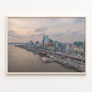 Lagos Colorful Poster Print Horizontal Nigeria, Lagos Photo Art, Lagos Wall Decor, Lagos Travel Print, Lagos Street Map Poster, C18-383