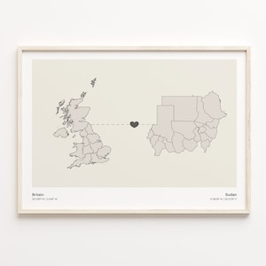 Großbritannien in denSudan, grlössisches Land Karte Poster, englisches Land Karte, Geschenk für Sie, C21-371