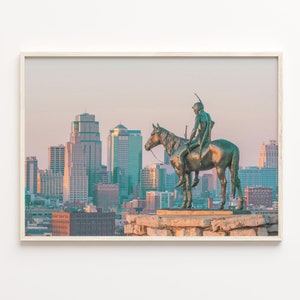 Kansas City Colorful Poster Print Horizontal, Photo Wall Art, Wall Decor, Kansas City Travel Print, Kansas City Street Map Poster, C18-461