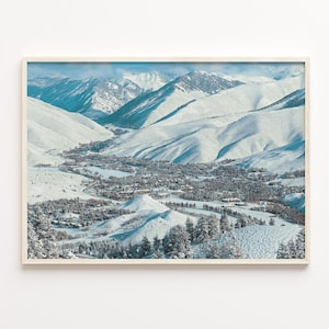 Sun Valley Kleurrijke Poster Print, Sun Valley Fotokunst, Sun Valley Decor, Sun Valley Travel Print, Sun Valley Street Map Poster, C18-548