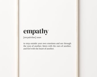 Empathy Definition Print: Quote Wall Art