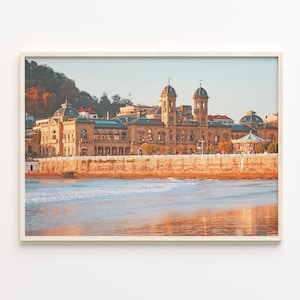 San Sebastián Colorful Poster Print, San Sebastian Photo Art, San Sebastian Decor, Travel Print, City Map, C18-326