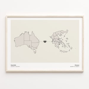 Auf Wiedersehen Karte Poster, Australien Karte, Geschenk für Ghana, Reise Wandkunst, Abschied Karte, C21-864