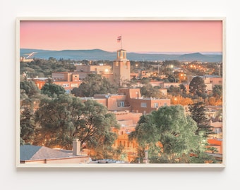 New Mexico Photo Art Print: Colorful Cityscape Wall Decor