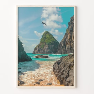 Póster colorido de Brasil, arte mural fotográfico de Brasil, decoración de pared de Brasil, impresión de viaje de Brasil, mapa de la ciudad, póster de mapa callejero de Brasil, siglos XVIII y XVII