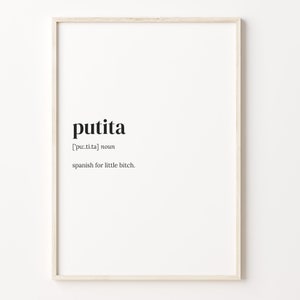 Putita Definition Print, Dictionary Poster, Quote Wall Art, Putita Owner Art, Putita Owner, Dog Owner Gift, Gift For Him, C17-373
