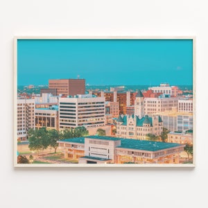 Wichita Colorful Poster Print, Wichita Photo Wall Art, Wichita Wall Decor, Wichita Travel Print, City Map, C18-290