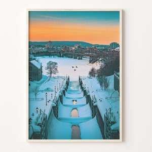 Ottawa Bunt Poster Drucken, Ottawa Foto Wandkunst, Ottawa Wand-Dekor, Ottawa Reise-Druck, Ottawa Straßenkarte Poster, Stadtplan, C18-945