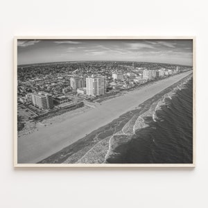 Jacksonville Beach Matted Poster Print, Jacksonville Beach schwarz weiß Wandkunst, Dekor, Reisen, Stadt Karte, Straßenkarte Poster, C18-256